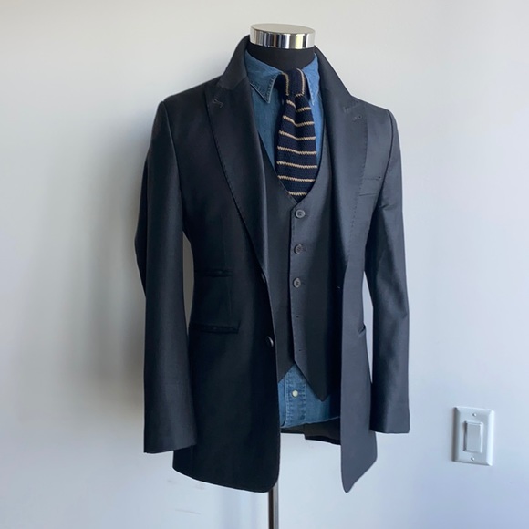 Peak Lapel Hand Stitched 3P Suit 50R | US 40R - Picture 10 of 16